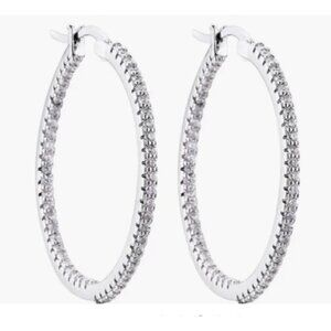 NEW Adornia Cubic Zirconia Infinity Hoop Earrings